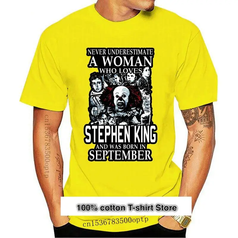

Camiseta de hombre para mujer, camisa de STEPHEN KING, camisetas genius, top de mujer