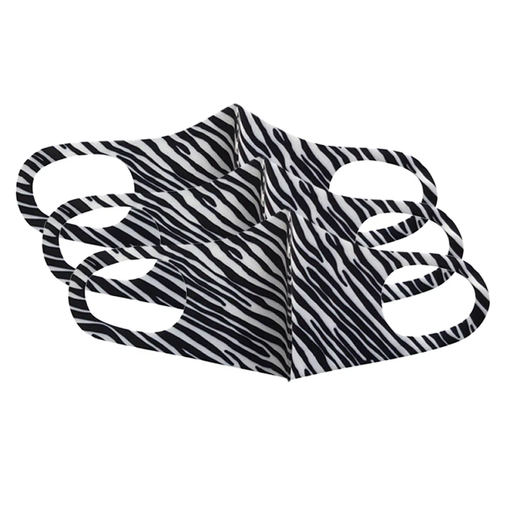 3pc Adult Leopard Print Ice Silk Face Mask Reusable Washable Masks With Filter Pm2.5 Kids Dustproof Mascarilla Lavable | Дом и сад