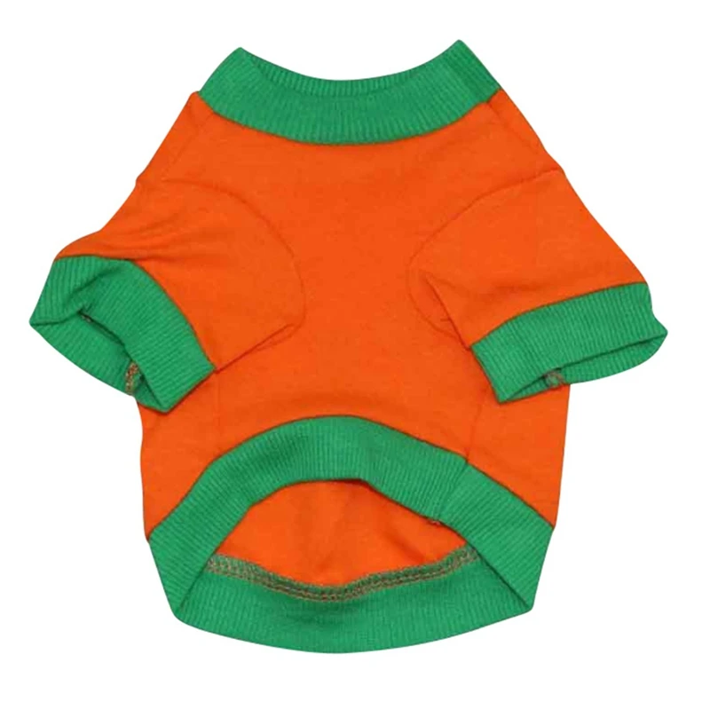 Одежда для питомцев на Хэллоуин жилет футболка оранжевые толстовки с тыквой