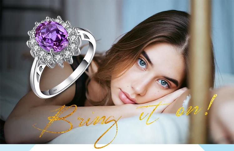 Jewelrypalace Принцесса Диана Уильям Кейт Миддлтон 3.2ct создан Александрит кольцо с сапфиром стерлингового серебра 925 Красивые ювелирные изделия