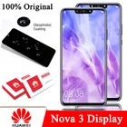 100% Оригинальный ЖК-дисплей 6,3 ''с рамкой для Huawei Nova 3 PAR-LX1, дисплей с тачскрином и дигитайзером, запасные части для PAR-AL00