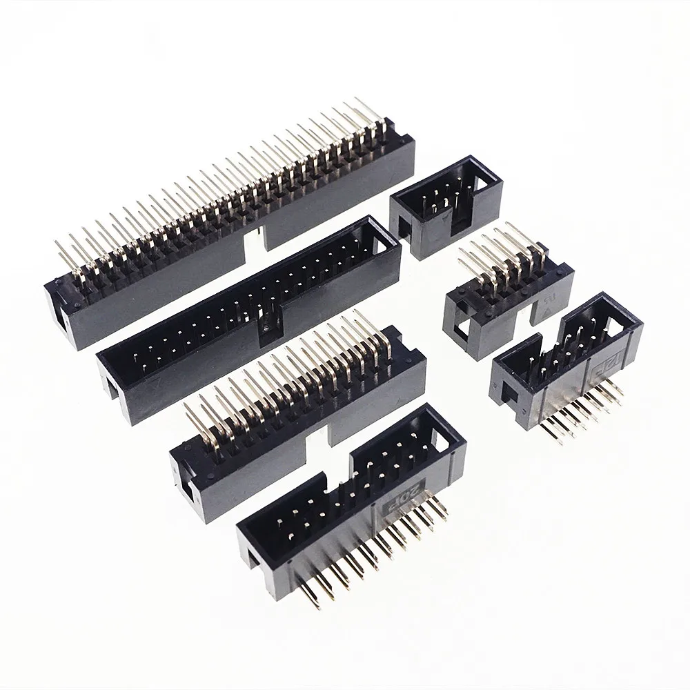 10 Pcs Shrouded Box Header IDC Socket 2.54mm 2x13 Pin 26 P Right Angle Male Square 0.64mm 2 Rows 2.54 Through Hole DIP | Обустройство