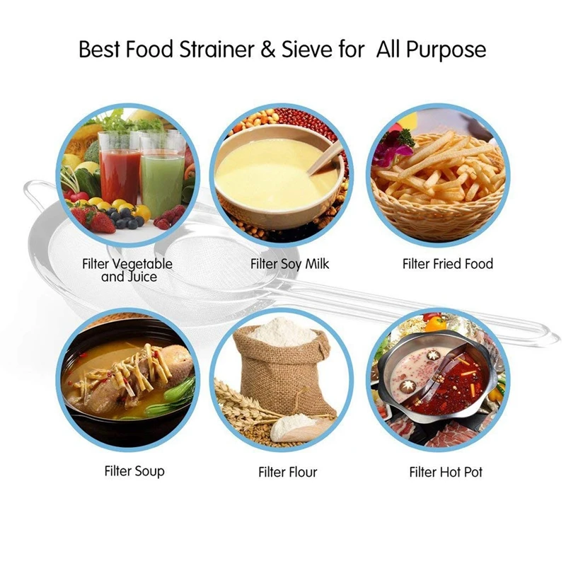 Сито и сито из нержавеющей стали 3 шт. | Дом сад