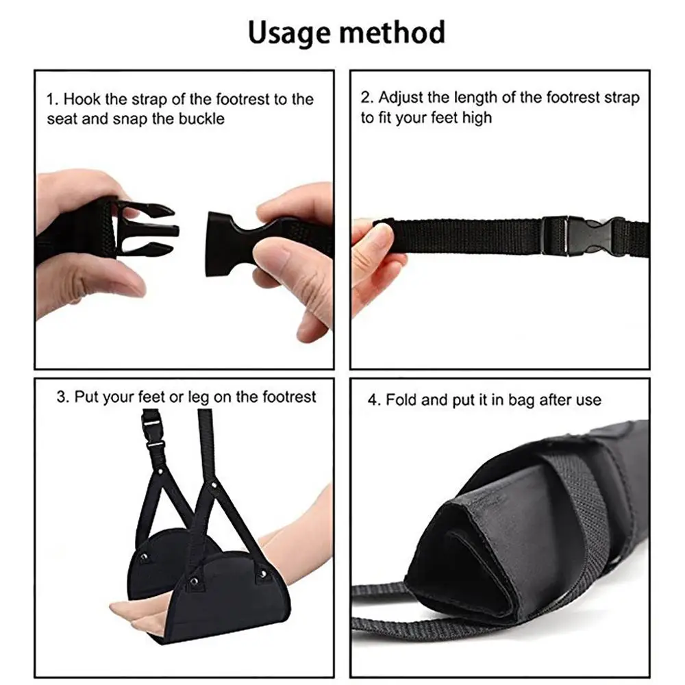 Comfy Hanger Travel Airplane Footrest Hammock Made with Premium Memory Foam Foot Resting hammock for travel office | Мебель