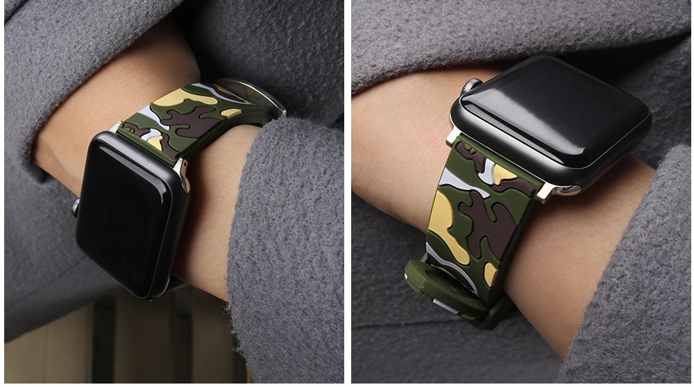 Мягкий силиконовый спортивный ремешок для Apple Watch серии 1 2 3 38 мм 42 мм ремешок для часов Ремешок для 40 мм 44 мм iWatch 4 аксессуары для браслетов