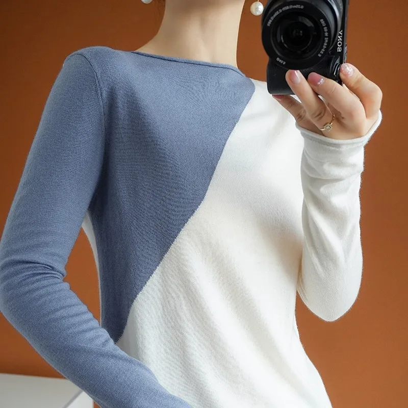 

Fall 2020 Cashmere Sweater Woman Women Pullover Clothes Korean O-Neck Winter Oversized Crop Top Long Sleeve Argyle Jumper