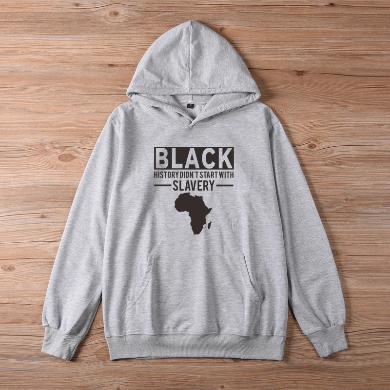 ONSEME/черная история не начинается с слоган рабства толстовка капюшоном пуловеры