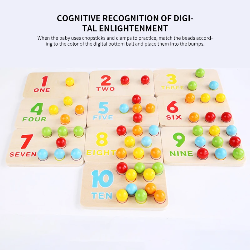 Деревянный Монтессори подсчитывая количество сортировка совпадение Настольная