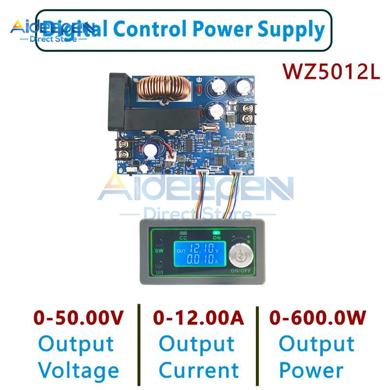 

WZ5020L WZ5012L Понижающий преобразователь постоянного тока CC CV Понижающий модуль питания 50 В 20 А 12 А 1000 Вт Регулируемый источник питания с регулируемым напряжением