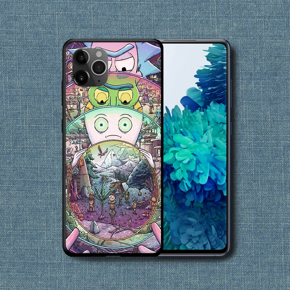 

Ricks Funny Mortys Cartoon Phone Case For iPhone 4 4s 5 5S SE 5C 6 6S 7 8 Plus X XS XR 11 12 Mini Pro Max 2020 black Cover