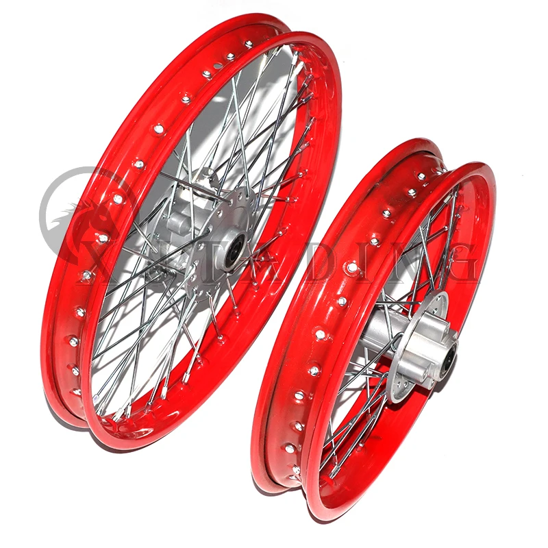 

12mm front 1.40x17 inch rear 1.85x14 inch aluminum alloy wheels, suitable for 150CC 160cc off-road motorcycle parts