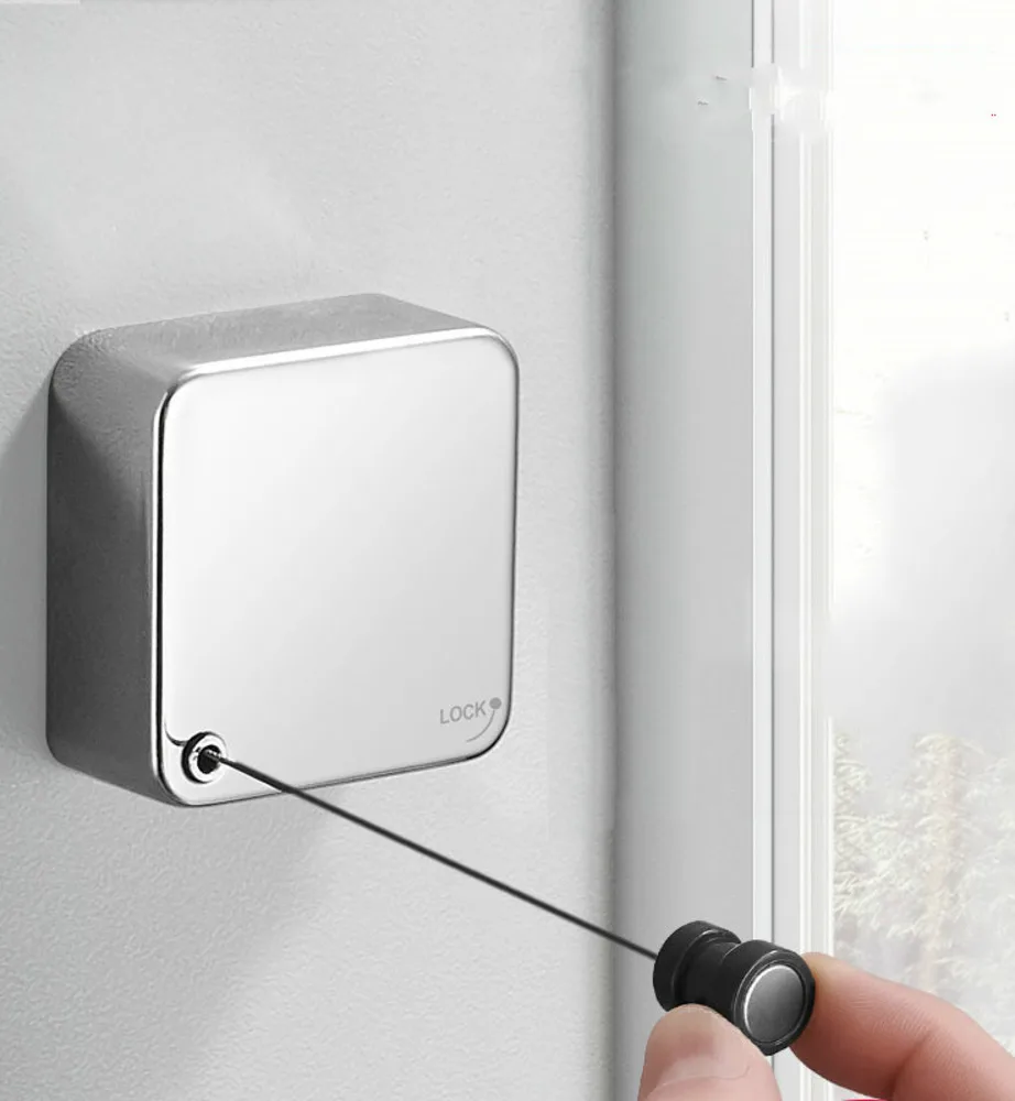 

Home Garden Balcony Invisible Shrink Clothes Rope Without Punching Stainless Steel Indoor Retractable Household Clothesline