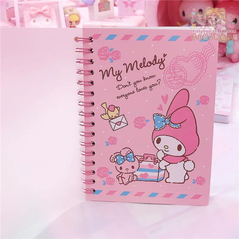 Kawaii мультяшный портативный блокнот в спирали с твердой обложкой карманный