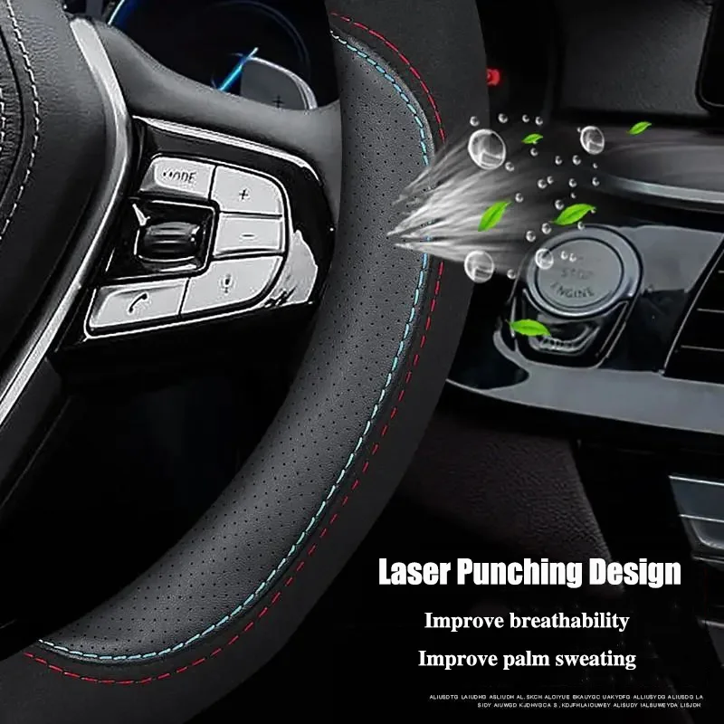 

Genuine Leather Car Steering Wheel Cover 15 inch/38cm for Mercedes Benz W204 W213 W212 W211 W176 W246 W245 W205 W216 W215 W117