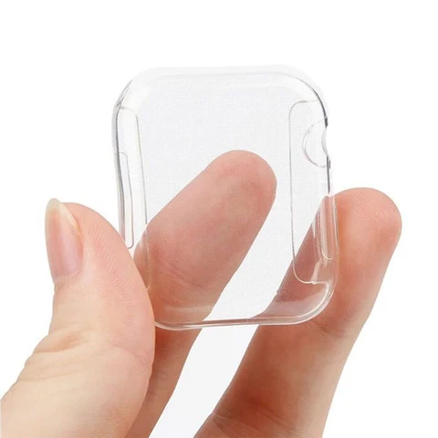 Чехол из ТПУ для Apple Watch, чехол 44 мм, 45 мм, 41 мм, 42 мм, 38 мм, 40 мм, полный бампер, защитная пленка для iwatch series 9 8 7 6 5 3 SE, аксессуары