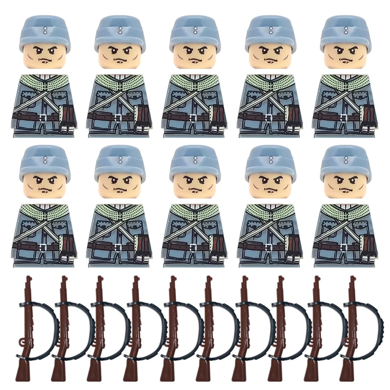 Новые Строительные блоки Вторая мировая война военные Минифигурки солдаты