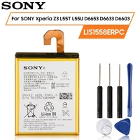 original sony battery for sony xperia z3 l55t l55u d6653 d6633 lis1558erpc 3100mah authentic phone replacement battery