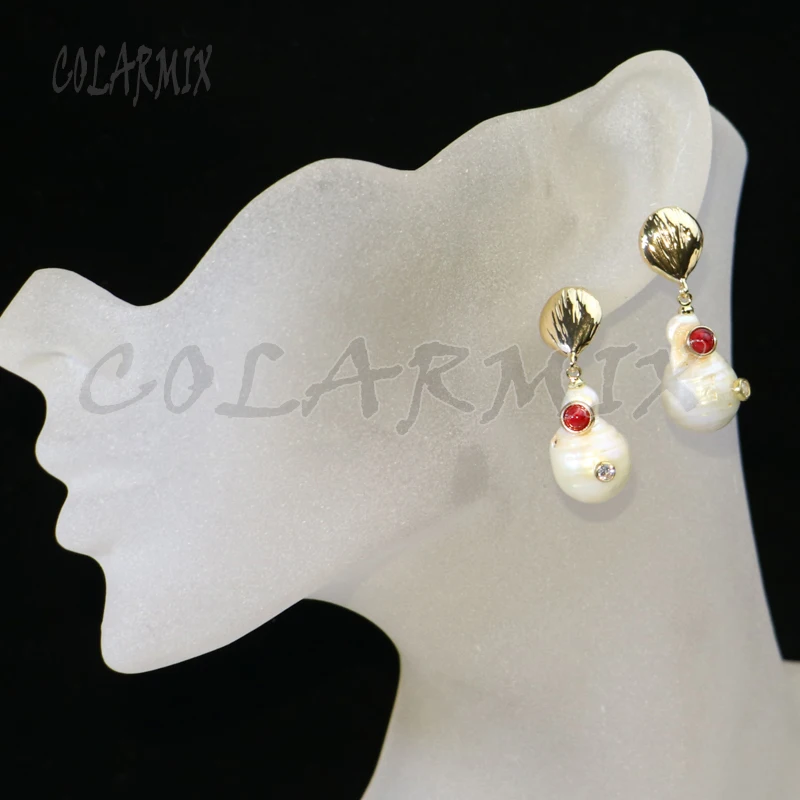 5 pairs Baroque pearl earrings drop colors stone wholesale jewelry women gift for lady 9135 | Украшения и аксессуары