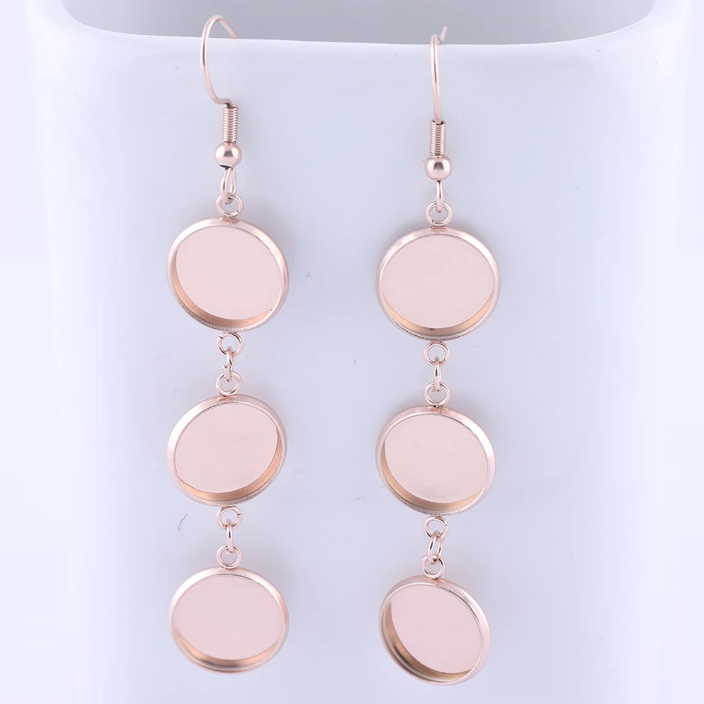 Серьги подвески из нержавеющей стали 12 мм 5 пар|Ювелирная фурнитура и компоненты|