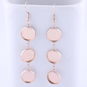 Серьги-подвески из нержавеющей стали, 12 мм, 5 пар