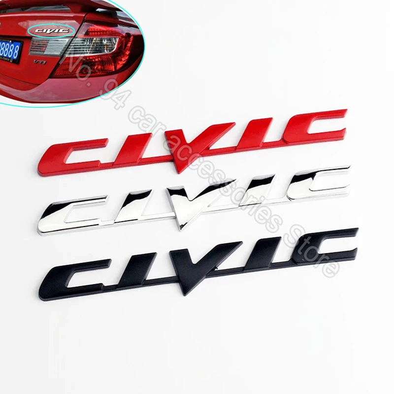 

Suitable For Honda Civic Mugen Accord Odyssey Fit JAZZ CRV Car Tail Body Badge Decals Car Styling Civic Emblem Car Trunk Sticker
