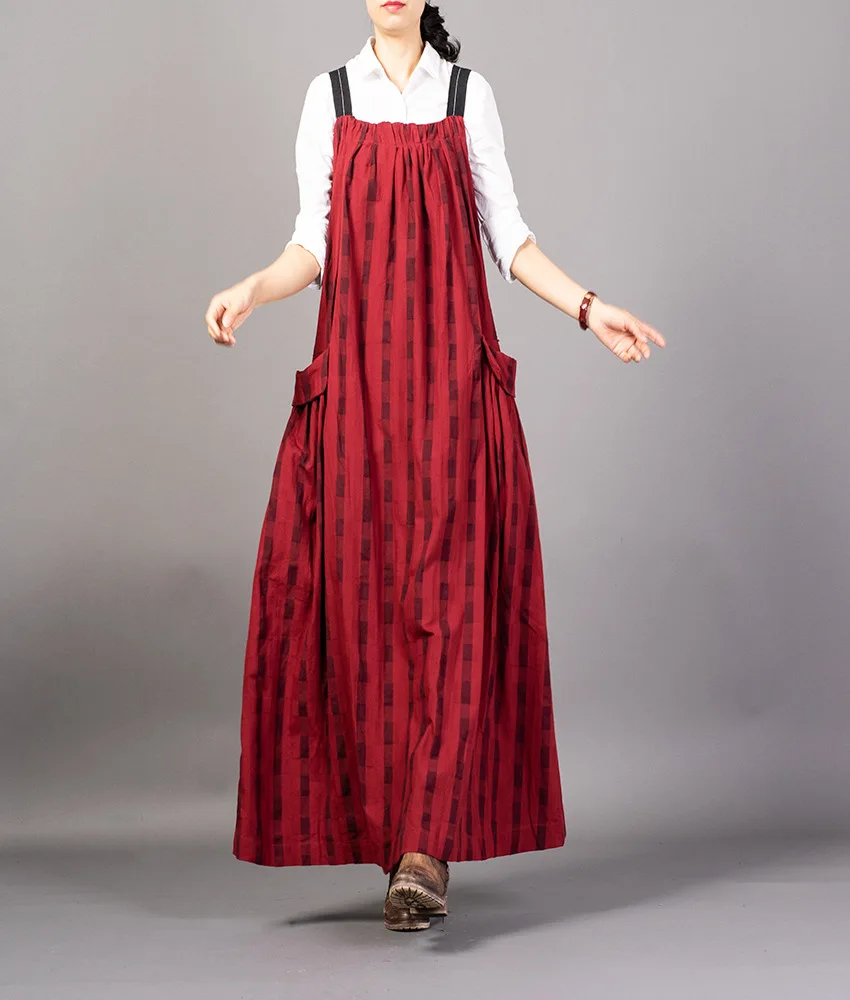 2019 осеннее индивидуальное женское хлопковое клетчатое платье на бретельках