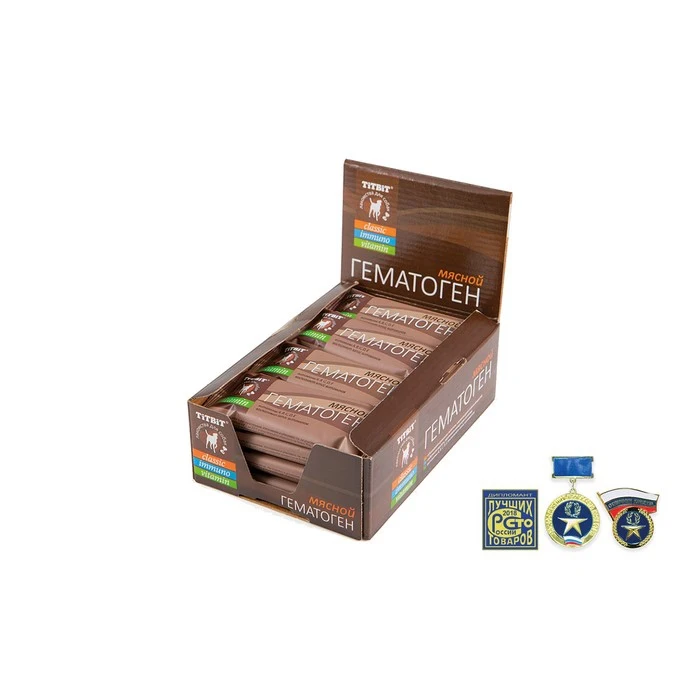 Гематоген Titbit мясной витаминный 35 г 5008402|Лакомства и витамины для собак| |