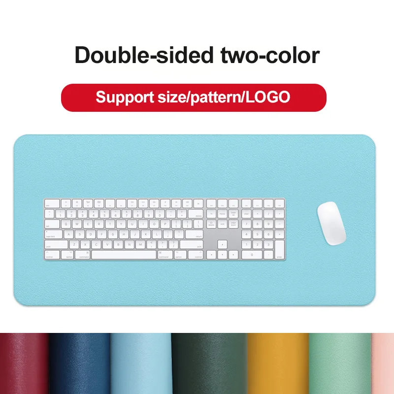 Водонепроницаемый PU кожаный двухсторонний портативный большой коврик для мыши