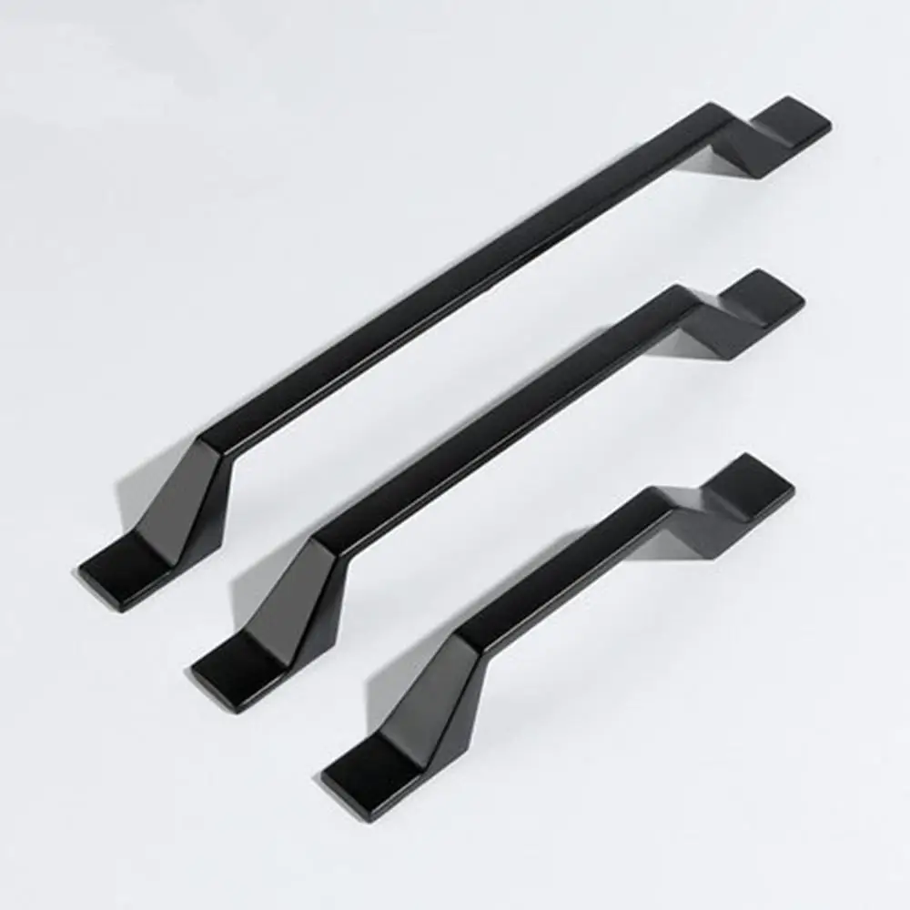 Американский квадратный шкаф с ручками минималистичный черный маленькими