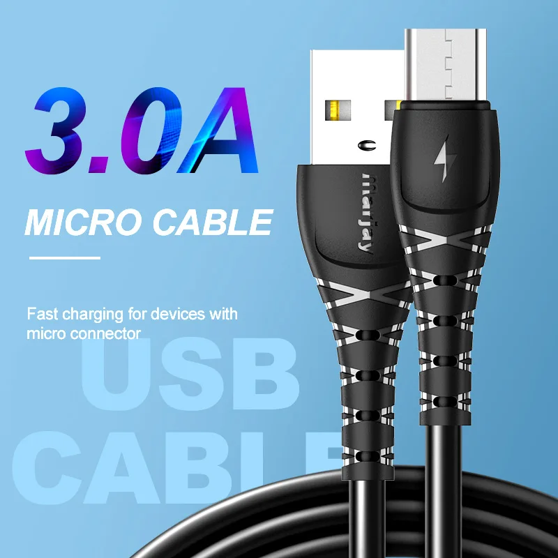 Marjay 1 м 2 Micro USB кабель для Xiaomi Redmi Note 5 Pro Быстрая зарядка Microusb зарядного устройства