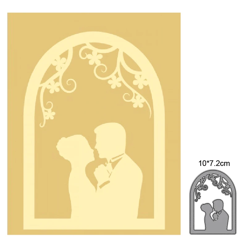 

Cutting dies wedding couple door metal cutting dies cut die mold Scrapbooking paper craft knife mould blade punch stencils dies