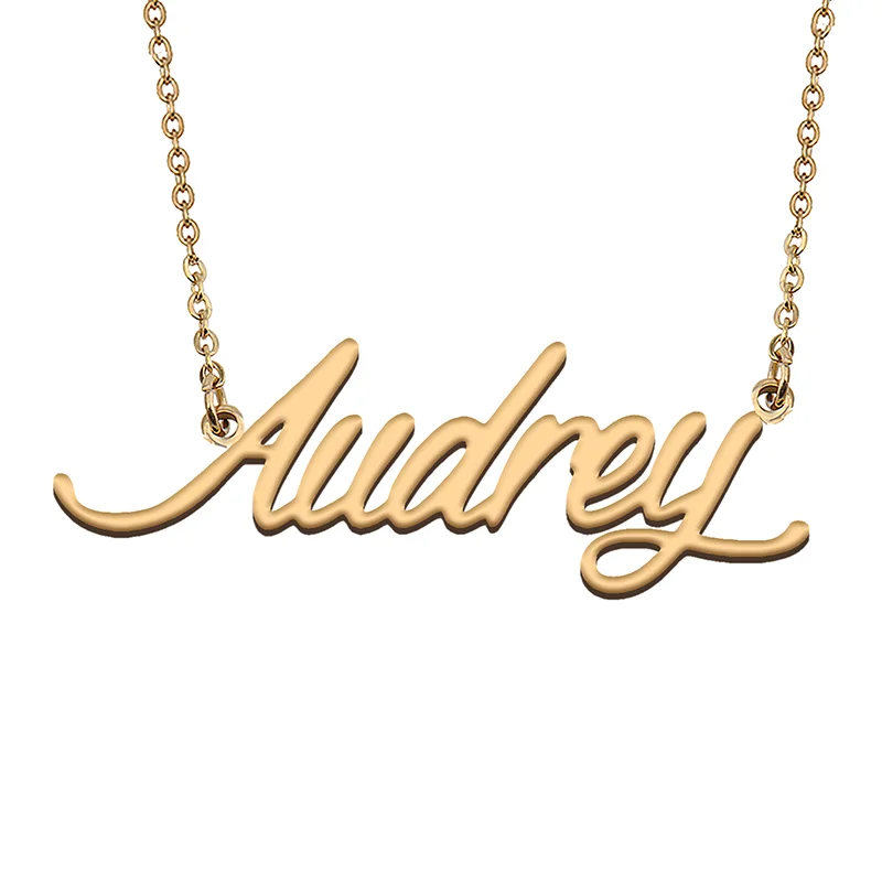 

Audrey Custom Name Necklace Customized Pendant Choker Personalized Jewelry Gift for Women Girls Friend Christmas Present