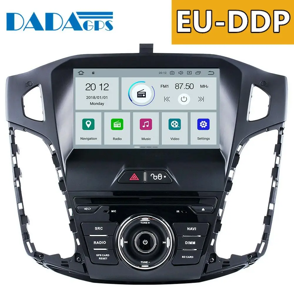 

Newest Android 9.0 Car Multimedia player Radio head unit for Ford Focus 2012-2017 GPS Map Navigation octa core 4+32GB PX5 wifi