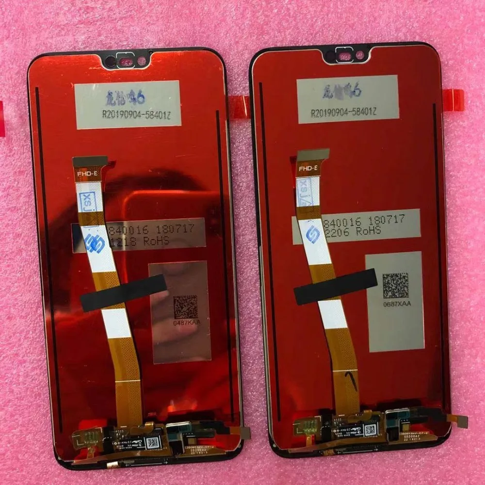 Протестированный для 5,84 'huawei Honor 10 COL-L29 ЖК-дисплей+ кодирующий преобразователь сенсорного экрана в сборе Замена+ отпечаток пальца