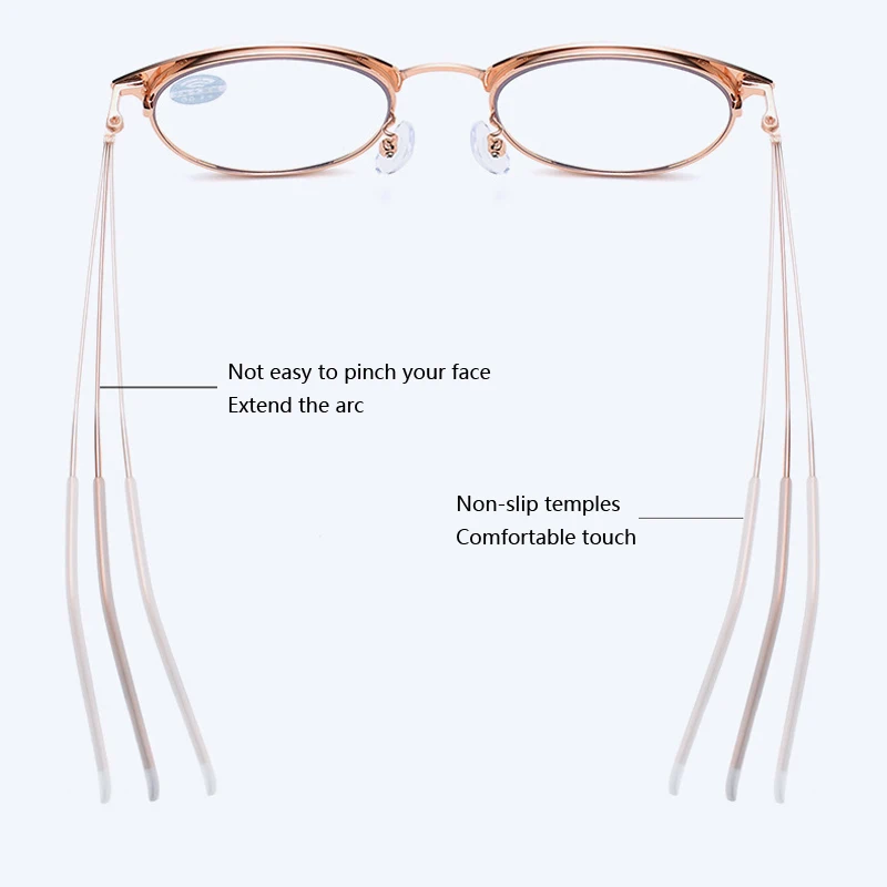 Очки для чтения унисекс Zilead круглые металлические очки дальнозоркости в стиле