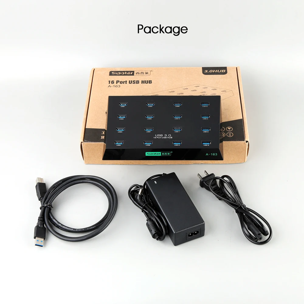 Sipar 16 портов USB 3,0 Дубликатор концентратор с 5V5A адаптер питания 5 Гбит/с передача данных светодиодный светильник для HW 3g модемов USB диск A-163