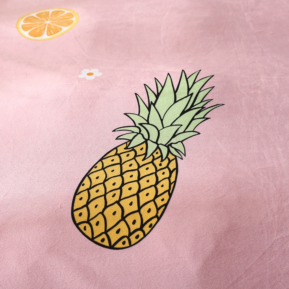 Хрустальные бархатные простыни для дома розовый ананас зимняя фланелевая теплая