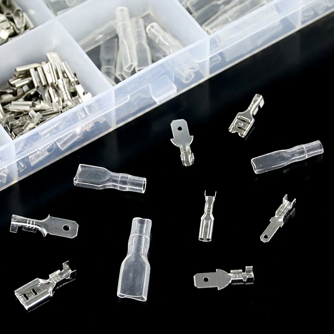 315PCS Assortment 2.8mm/4.8mm/6.3mm Female Male Spade Wire Butt Connectors Car Crimp Terminals Kit With Insulation Sheath | Обустройство