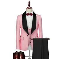 szmanlizi male costumes latest designs men suits formal groom pink floral blazer suit slim fit mens tuxedo wedding suits for men