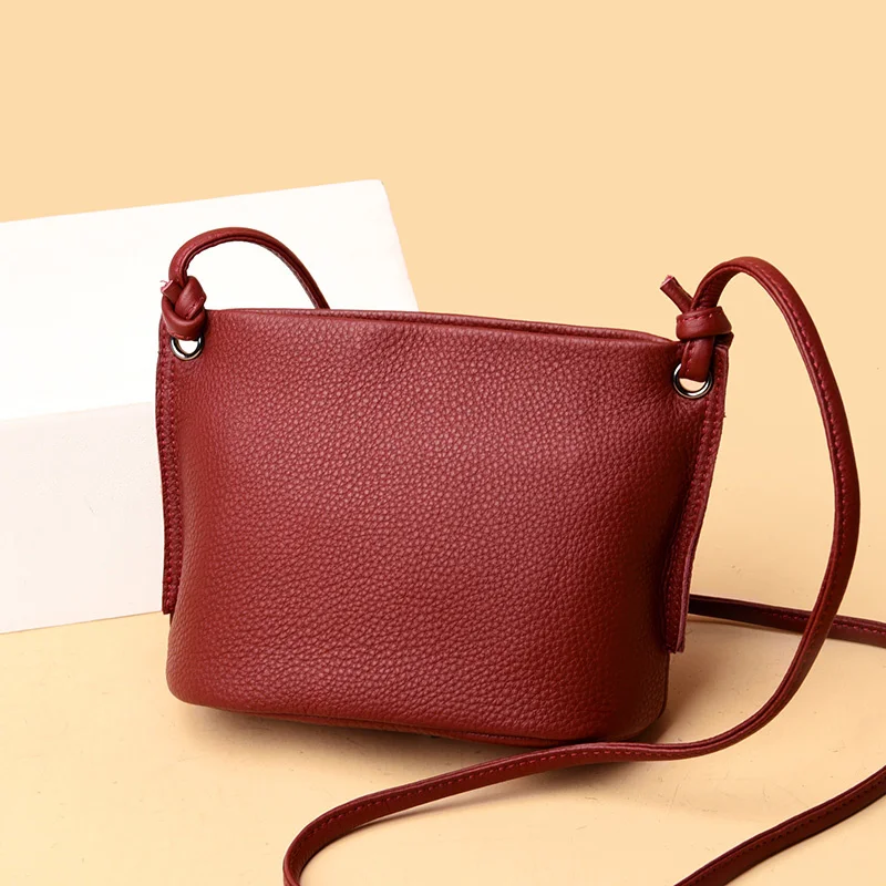 

Genuine Leather Real Cowhide 2021 New Women's Leisure Fashion Bag Women's Messenger Bag Shoulder Bag Cross Bag Women's Handbag