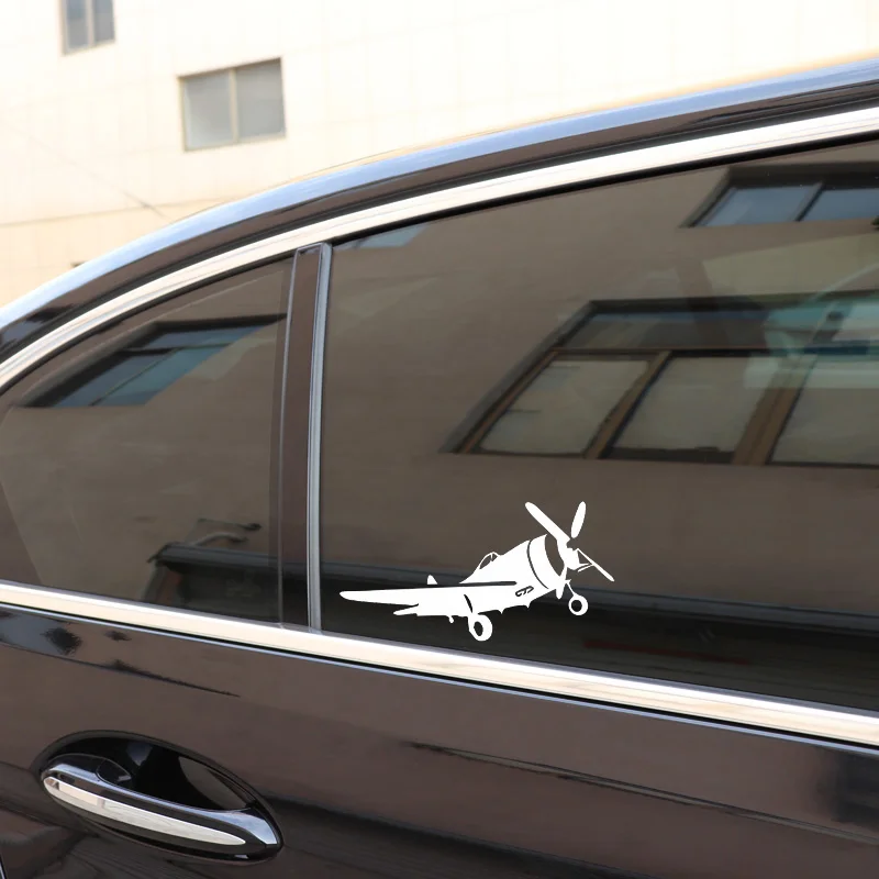 

YJZT 17CM*8.5CM Dazzling Airplane Beautiful Aircraft Vinyl Decal High Quality Car Sticker Black/Silver C27-1170