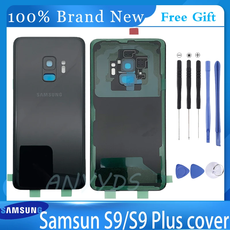 

For SAMSUNG Galaxy S9 Plus S9+ G965 SM-G965F S9 Glass Back Battery Housing Repair Cover Rear Door Case Replacement G960 SM-G960F