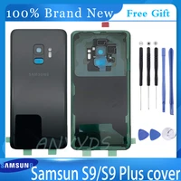 for samsung galaxy s9 plus s9 g965 sm g965f s9 glass back battery housing repair cover rear door case replacement g960 sm g960f