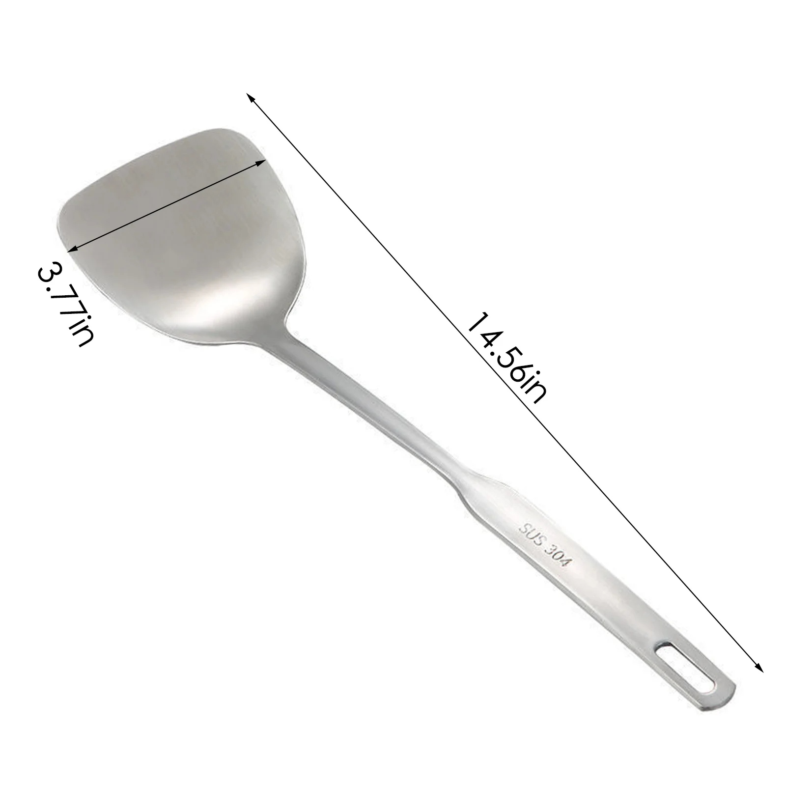 

1PC Long Handle Shovel Cooking Pot Turner Stainless Steel Spatula Frying Fish Turners Kitchen Cooking Utensils Cookware Tools