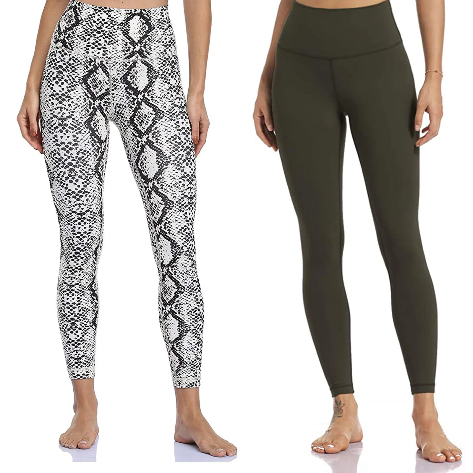 

Женские леггинсы для фитнеса с высокой талией, пикантные бесшовные леггинсы, тренировочные штаны с принтом, облегающие эластичные Джеггинс...