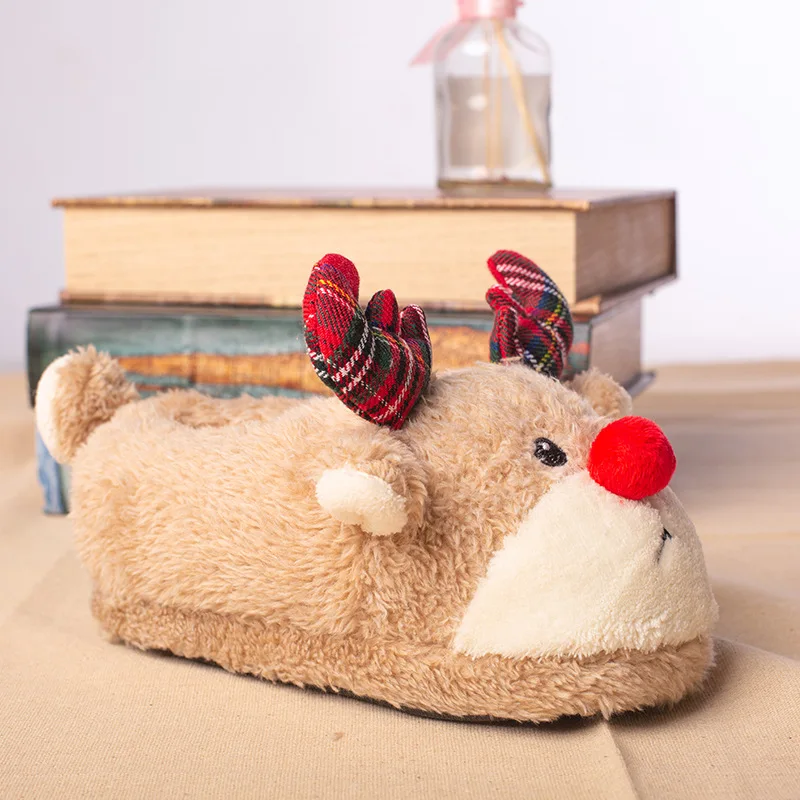 Детские зимние домашние тапочки Suihyung теплые пушистые Симпатичные животные