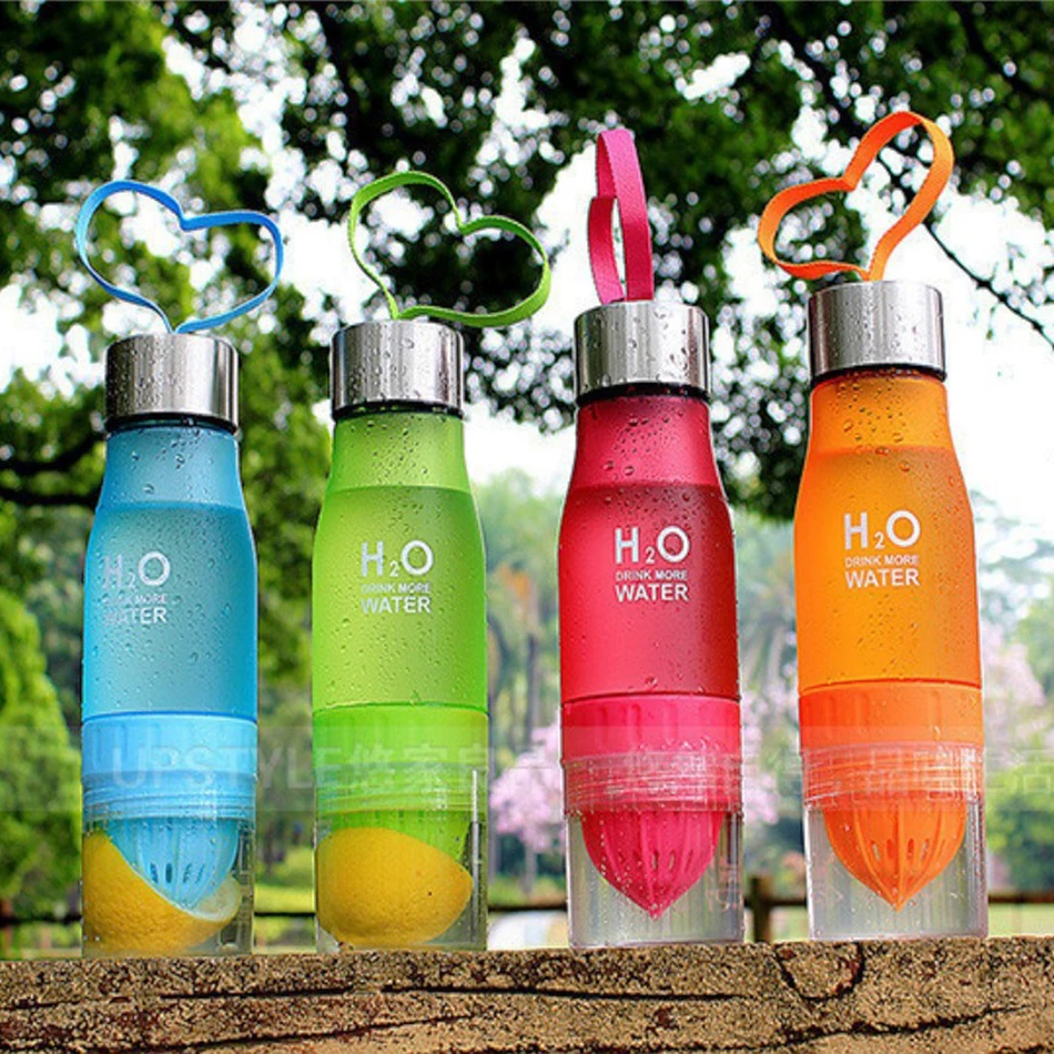 Креативная портативная бутылка для воды с инфузером фруктов пластиковая большой