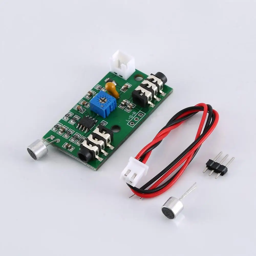 Микрофон звукосниматель модуль усиления Регулируемый ретранслятор аудио