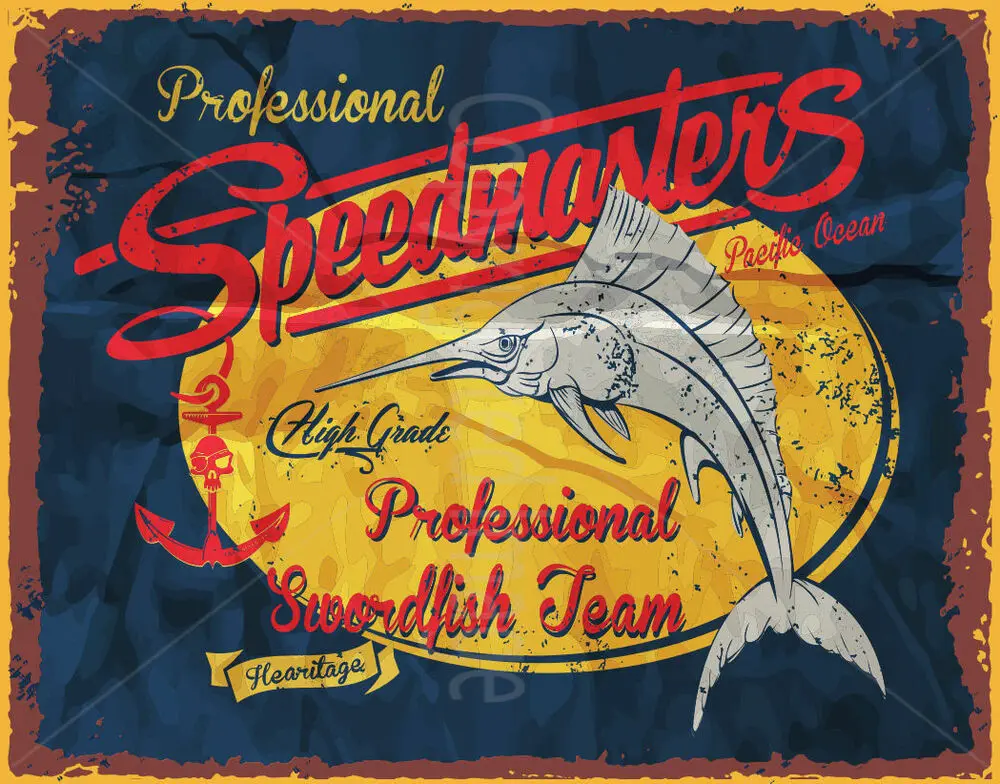 

PROFESSIONAL SWORDFISH TEAM METAL TIN SIGN POSTER WALL PLAQUE