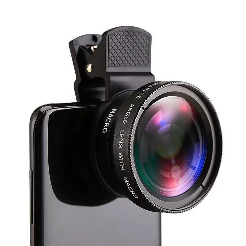 

2 In 1 Mobile Phone Lens 0.45x Super Wide Angle 12.5x Macro HD Camera Lens For iPhone Huawei Xiaomi Samsung Smartphone Universal